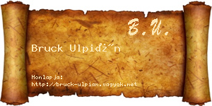 Bruck Ulpián névjegykártya